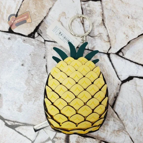 #bagsavenue pineapple bucket crossbody yellow novelty with coin purse Kate spade